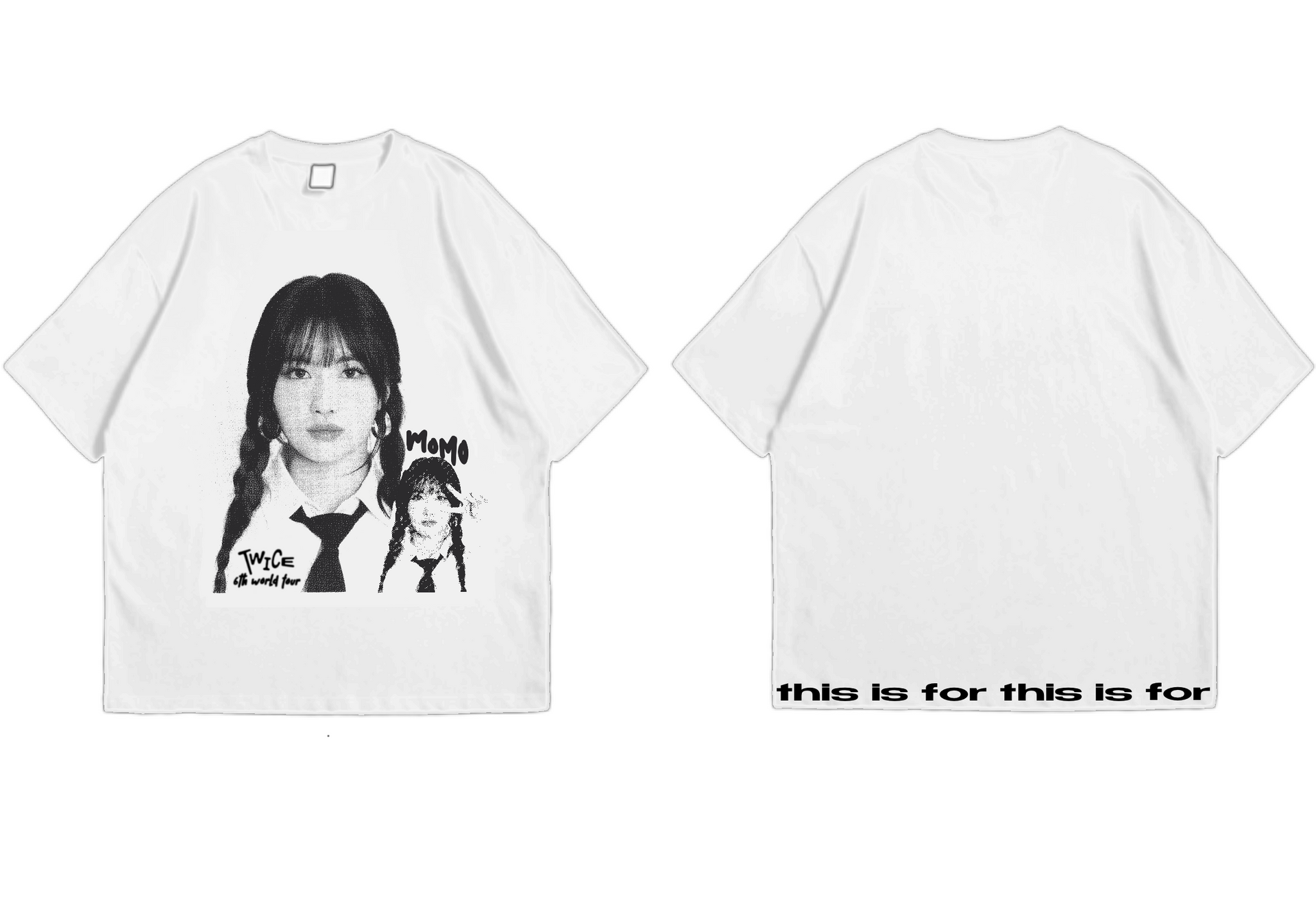TWICE　THIS IS FOR　Tシャツ　モモ　L T-SHIRT〈BLACK〉【L】/ MOMO / TWICE『THIS IS FOR』 – JYP