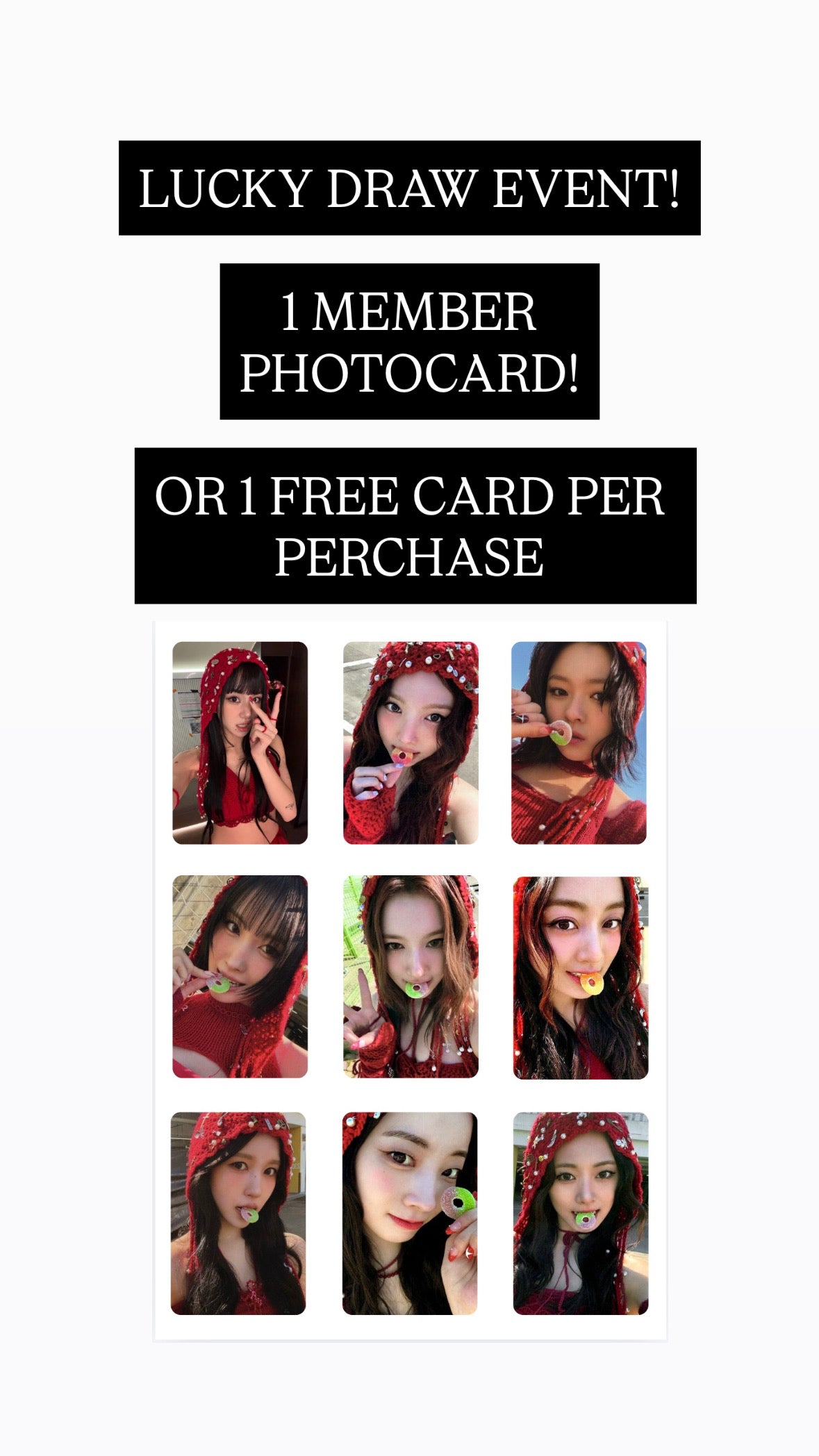 this is: lucky draw machine (TWICE THIS IS FOR & THE STORY GOES ON)