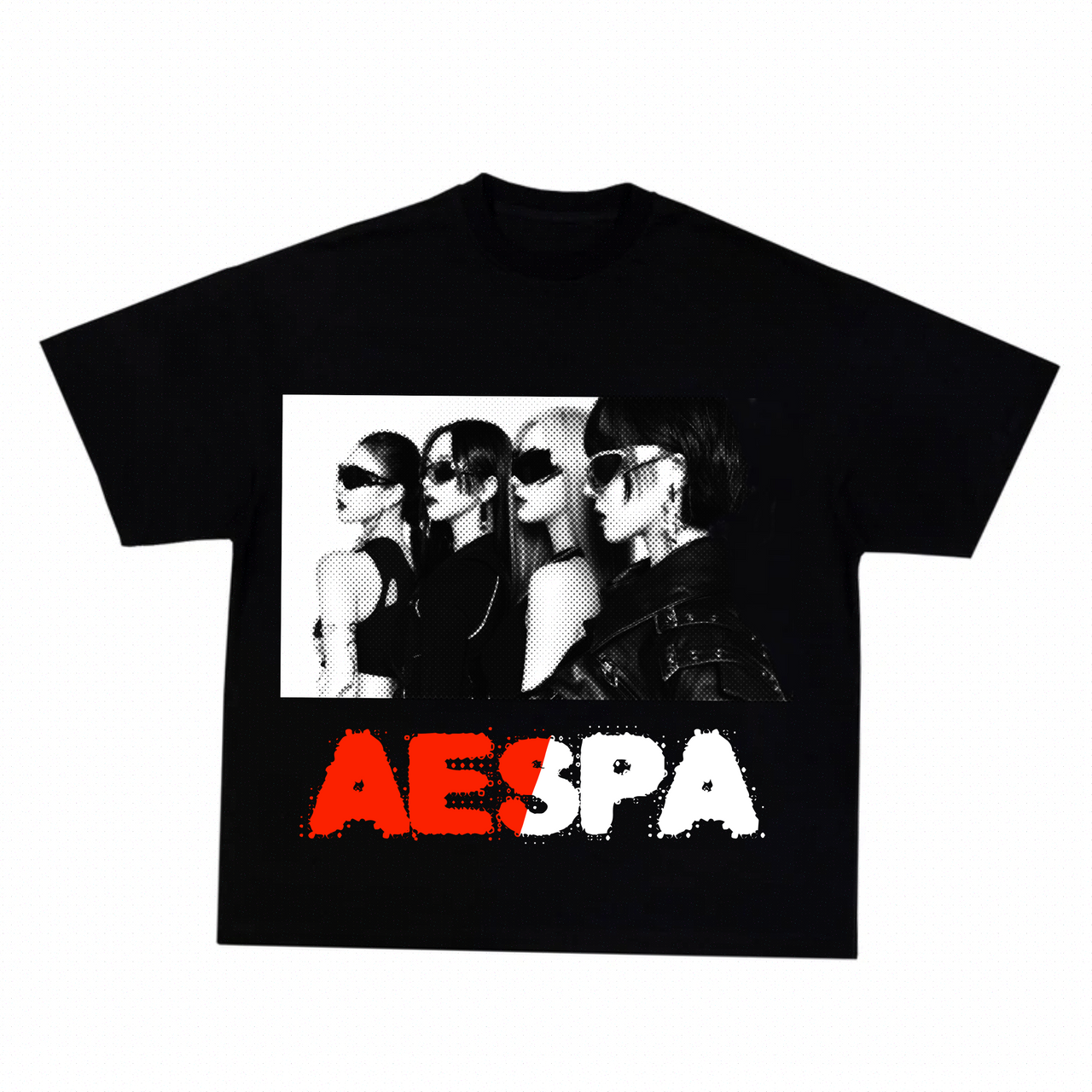 aespa group graphic tee