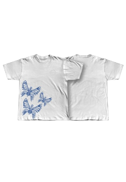 butterflies- tee (white)