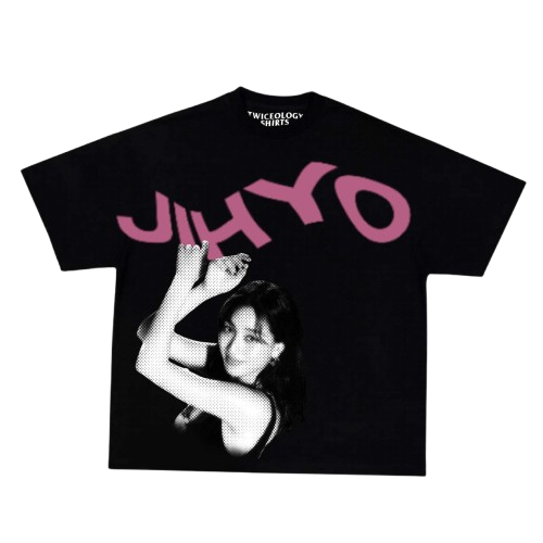 jihyo pink graphic tee