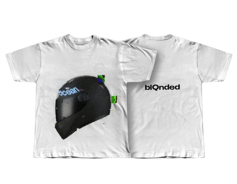 frank ocean - blond black helmet tee (white)